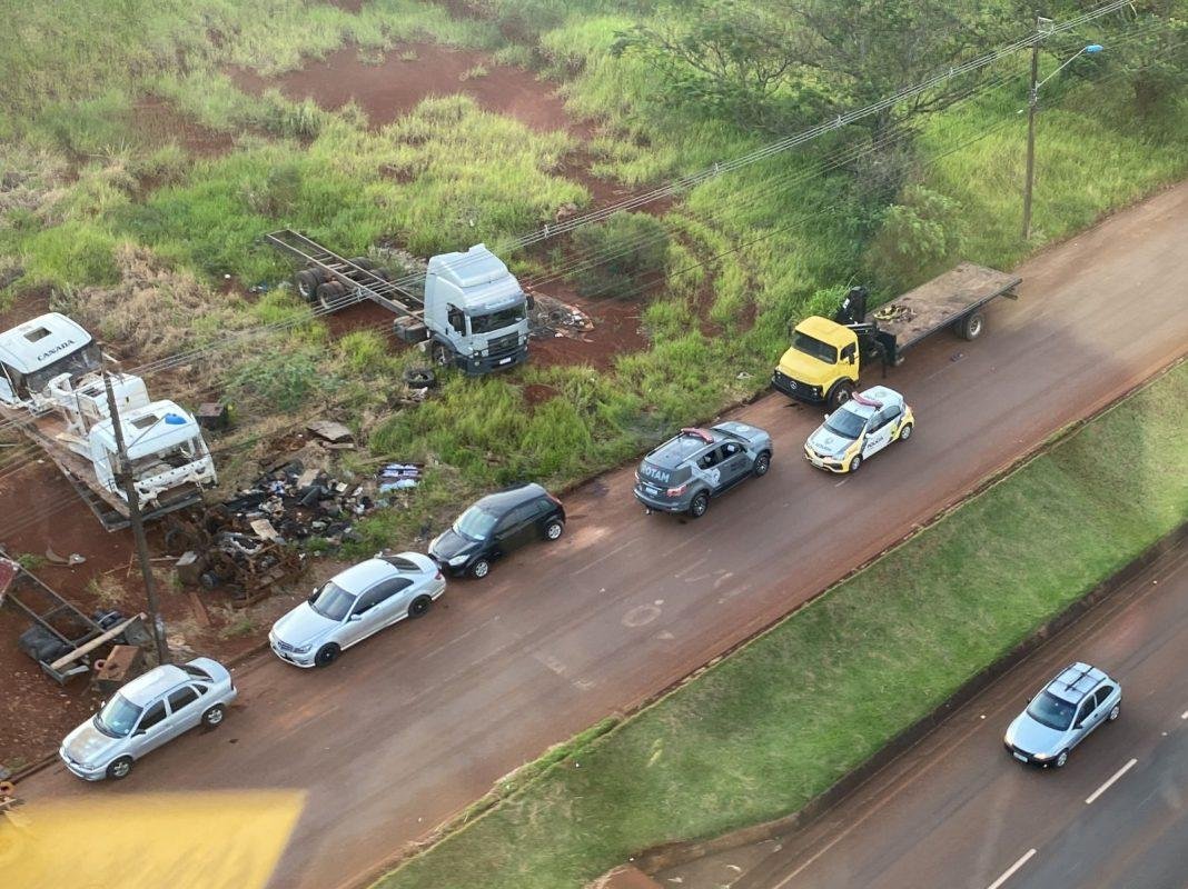 Polícia Militar recupera caminhão roubado em Cambé/PR