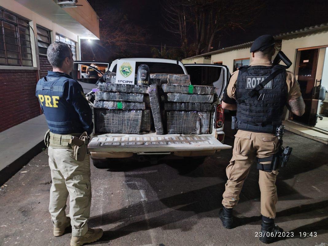 Ação conjunta da PRF e Polícia Militar resulta em grande apreensão de drogas em Cambé