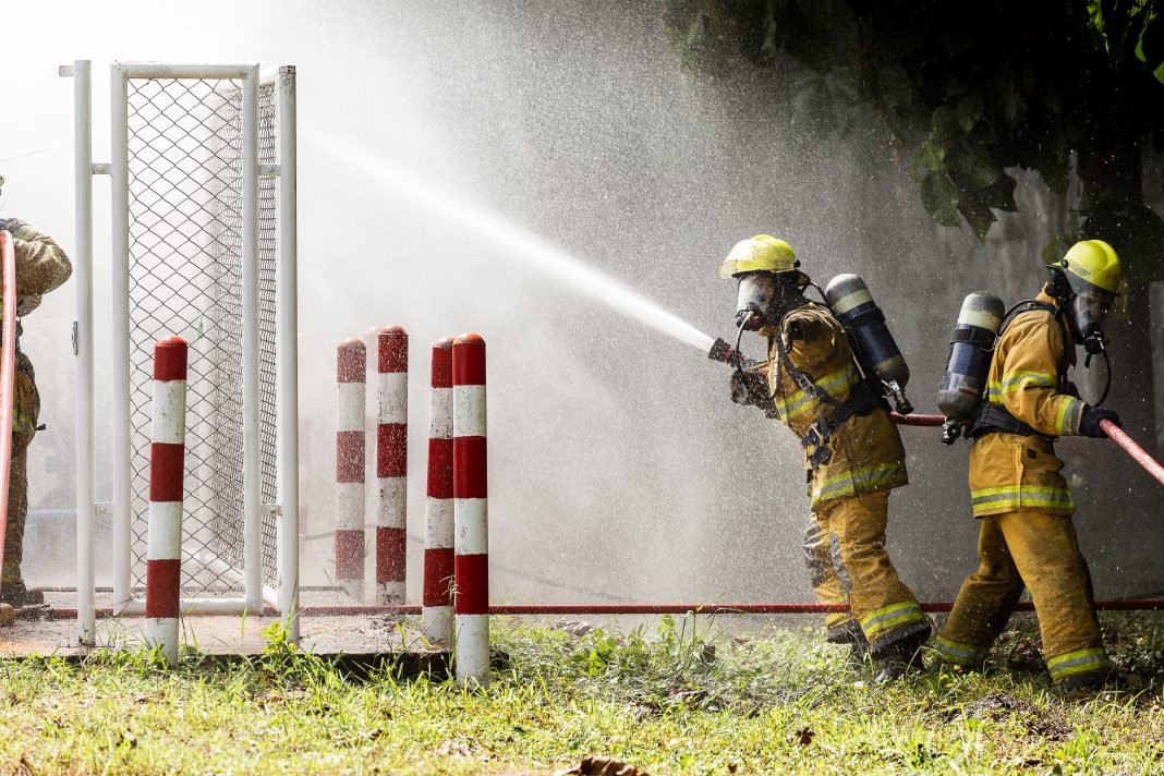 Fireman on the fire