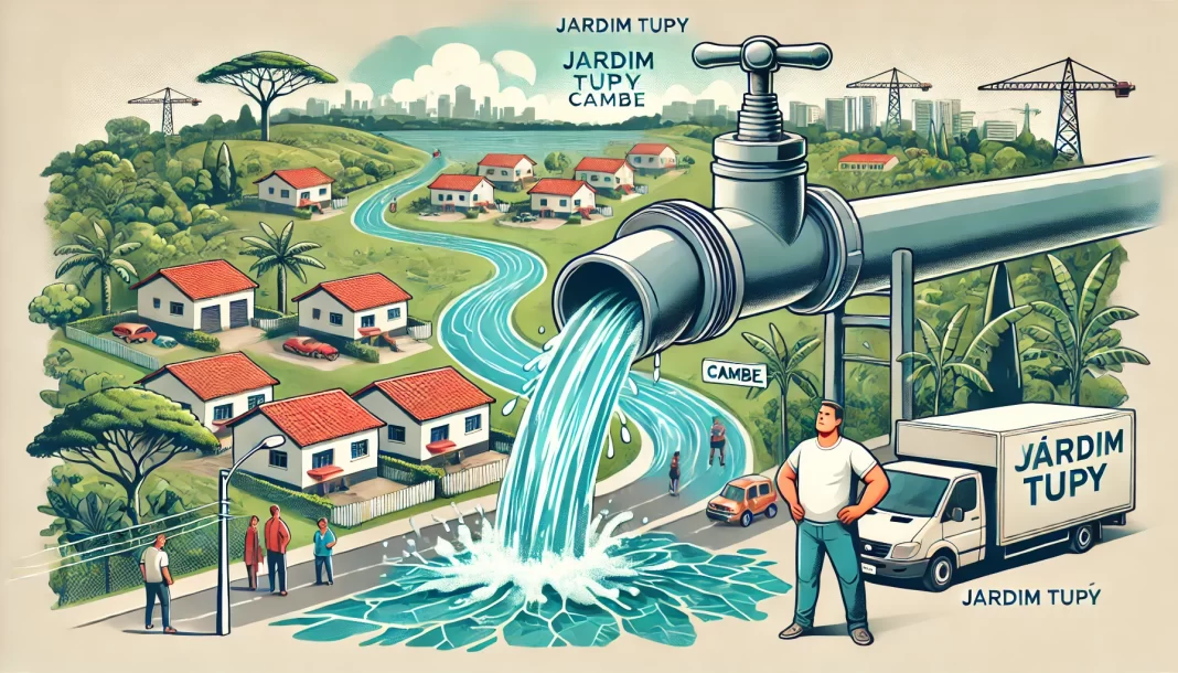 Rompimentos em rede afetam o abastecimento no Jardim Tupy, em Cambé