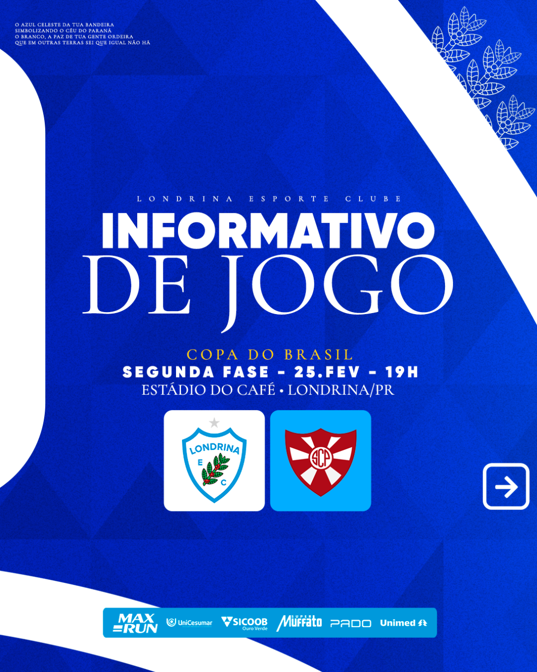 Ingressos Disponíveis para Londrina x Penedense na Copa do Brasil