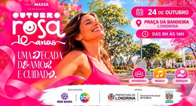 Outubro Rosa traz ações gratuitas de saúde feminina no Calçadão de Londrina