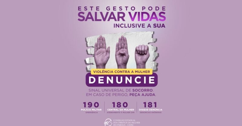 Londrina amplia divulgação do sinal universal de socorro para mulheres