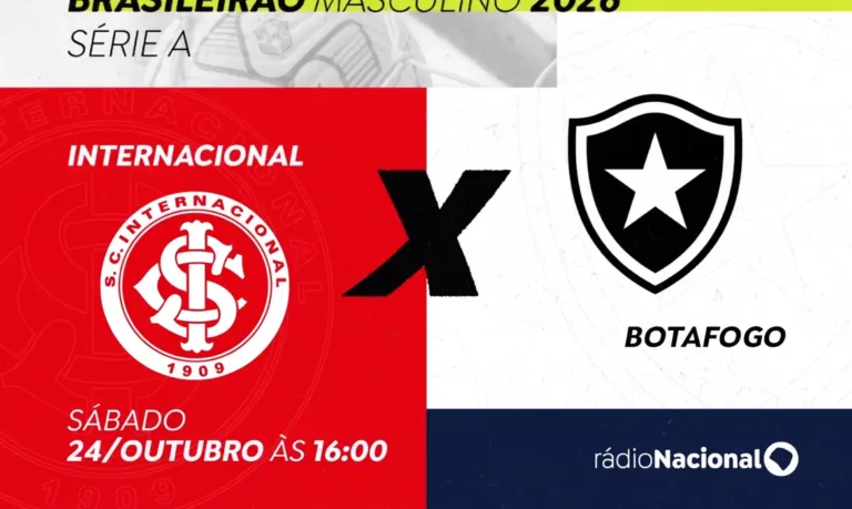 Rádio Nacional transmite Internacional x Botafogo ao vivo neste sábado