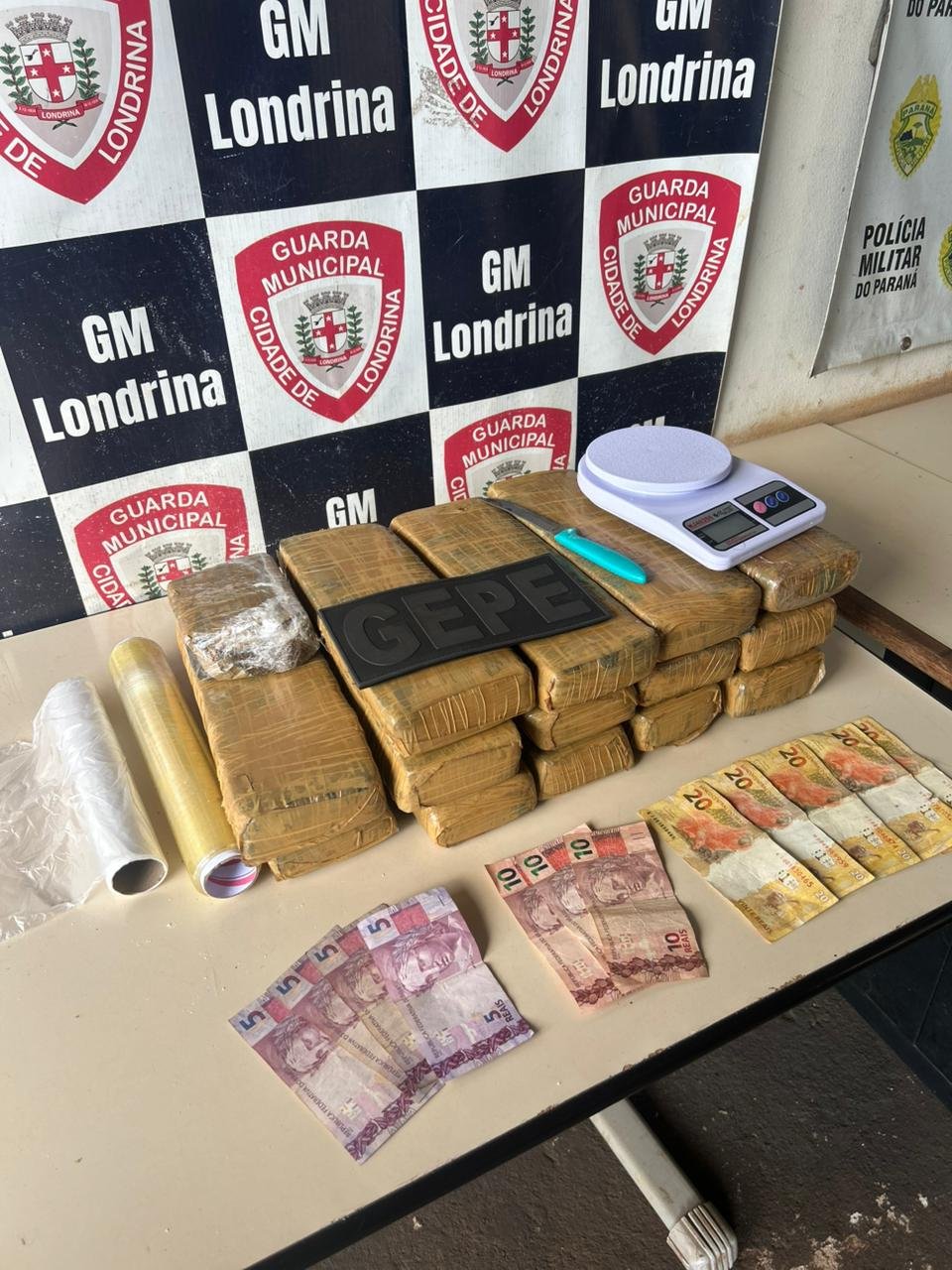 Guarda Municipal apreende grande quantidade de maconha na zona norte de Londrina