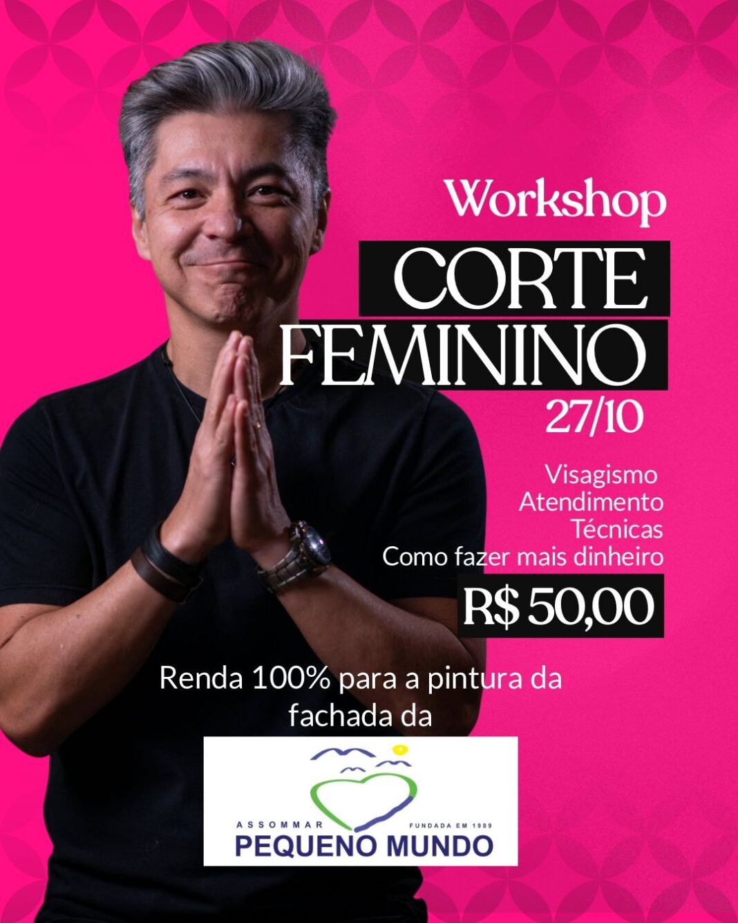 Workshop de Corte Feminino com Lincoln Tramontini terá renda revertida para Associação de Moradores
