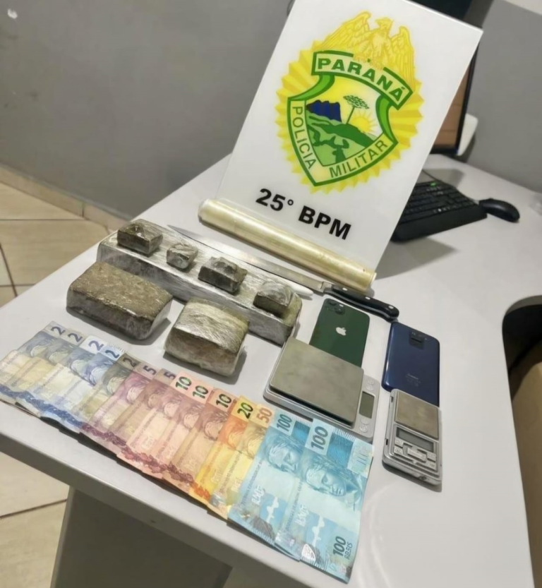 Polícia Militar fecha ponto de drogas e apreende maconha em Cafezal do Sul