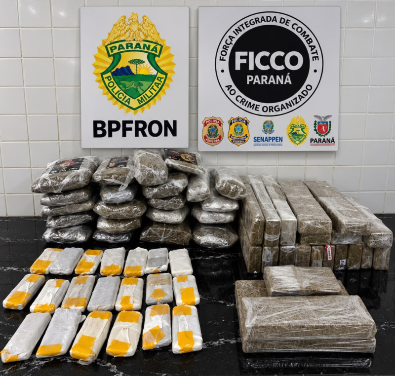 Polícia apreende 22 kg de drogas e prende dois em Céu Azul