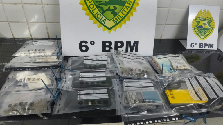 PM prende dupla por tráfico de drogas em comércio de Cascavel